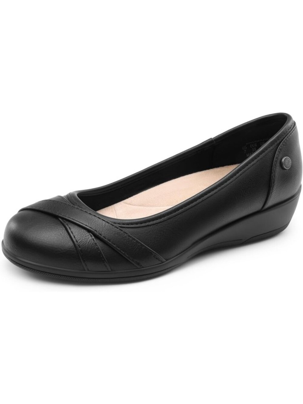 DREAM PAIRS Women's Black Comfortable Round Toe Lightweight Ballet Flat Shoes